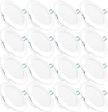 16 Pack 6 Inch Ultra Thin LED Recessed Ceiling Lights, 3000K Warm White, 14W, Dimmable G9680