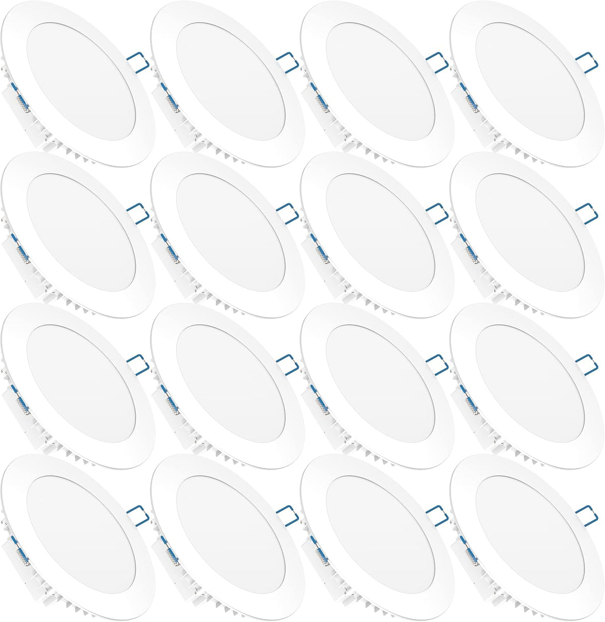 16 Pack 6 Inch Ultra Thin LED Recessed Ceiling Lights, 3000K Warm White, 14W, Dimmable G9680