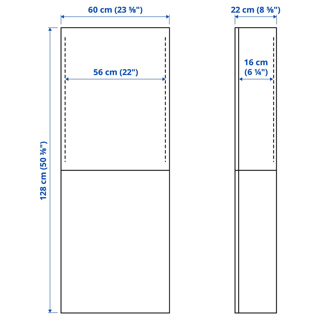White Wall Cabinet with 2 Doors V680578