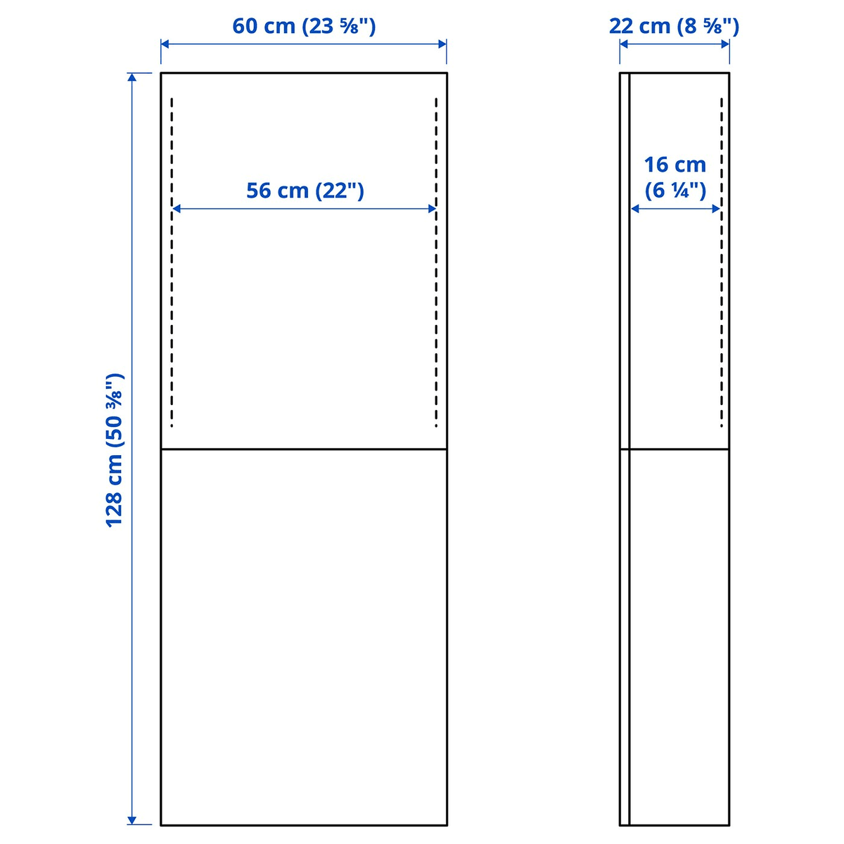 White Wall Cabinet with 2 Doors V680578