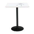 Square Pedestal Table Black T946252