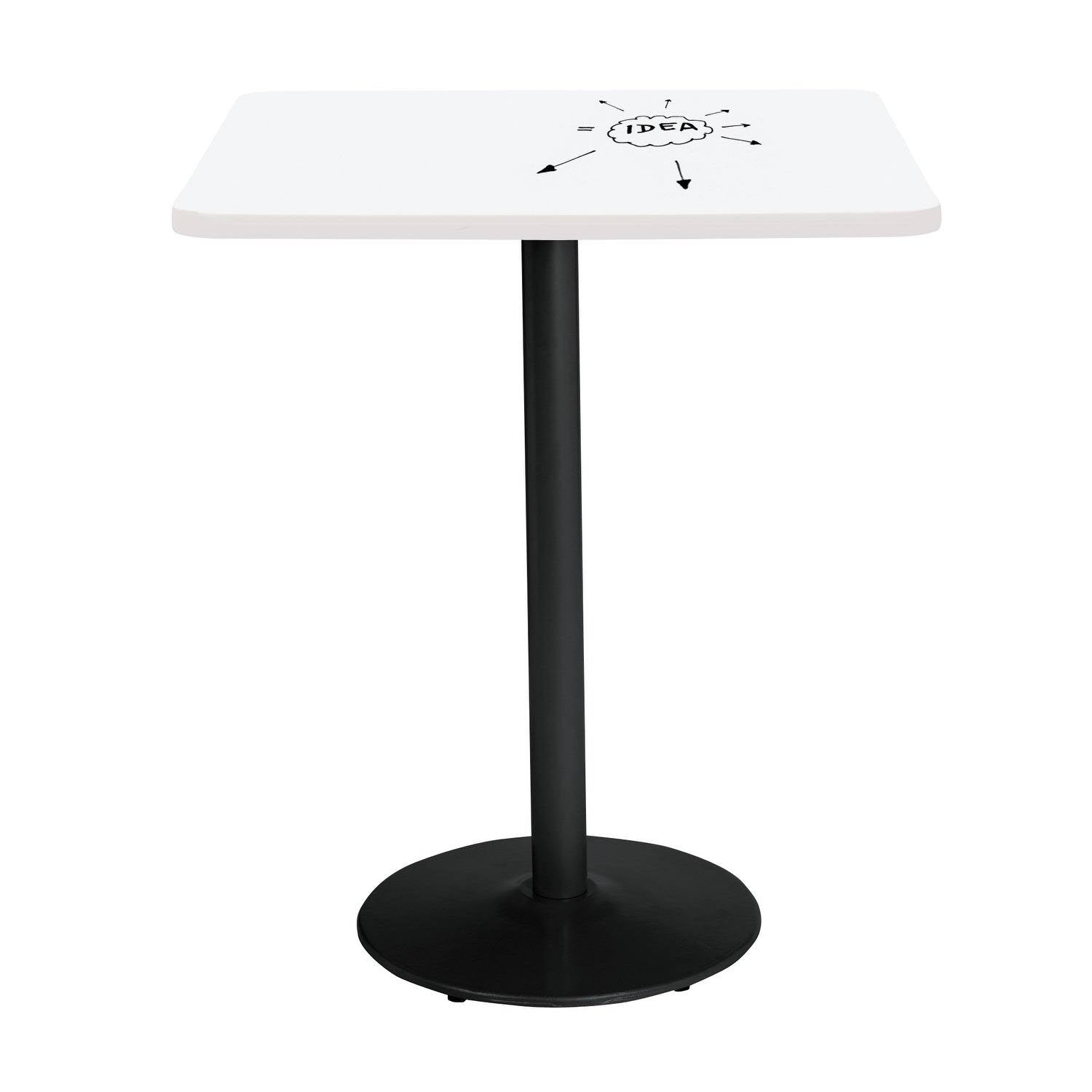 Square Pedestal Table Black T946252