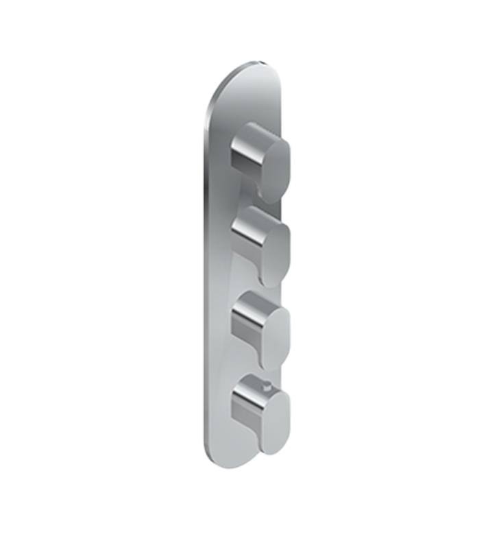 Polished Chrome Four Hole Thermostatic Valve Trim Plate M72977