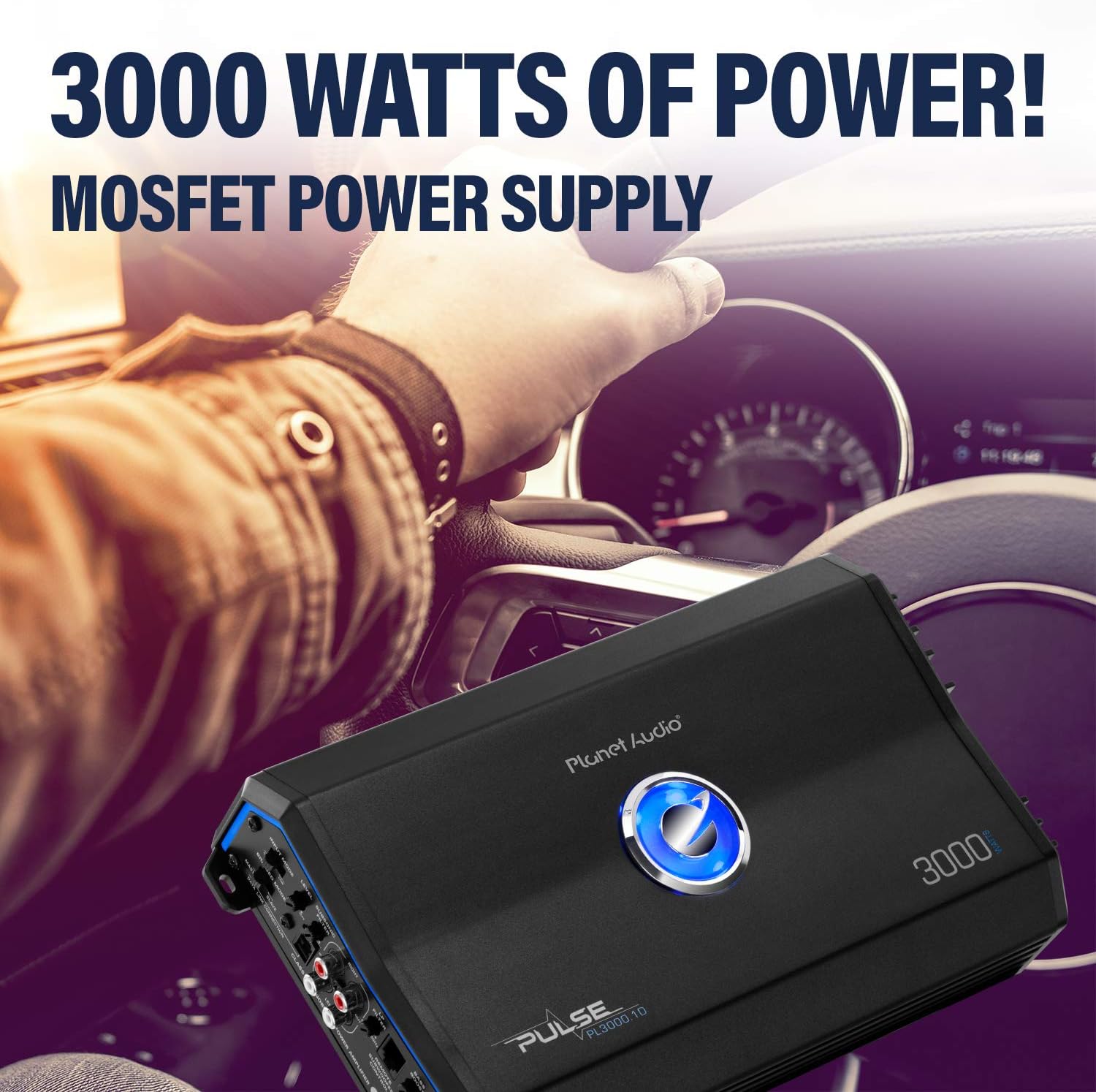 Class D Car Amplifier, 3000 Watts, 1 Ohm Stable, Monoblock H6987