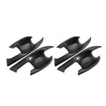 4 Pcs Carbon Fiber Pattern Black Door Handle Bowl Cover Trim Protector Z98853