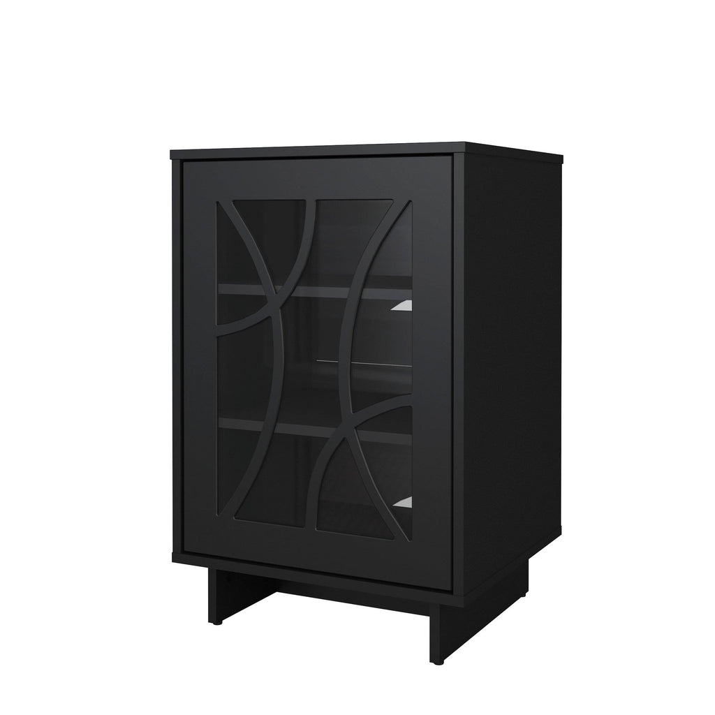 Black 1-Door Storage Cabinet U906365