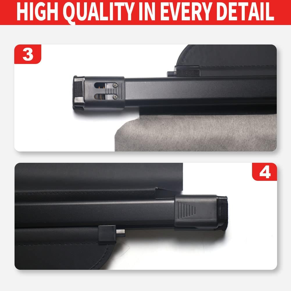 Black Retractable Cargo Trunk Cover Q130