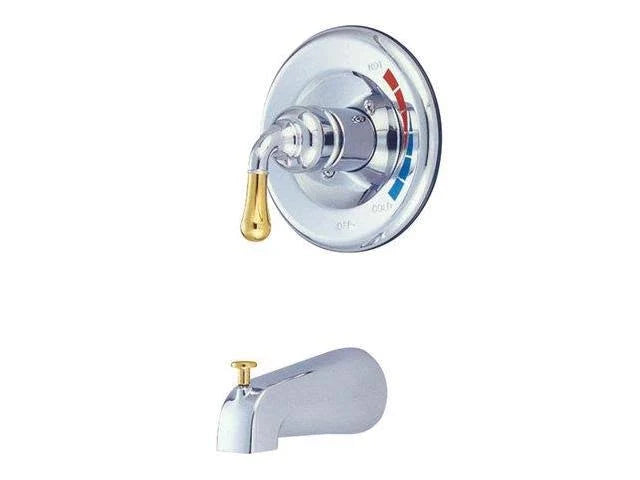 Polished Chrome Polished Brass Single Handle Tub Faucet E190