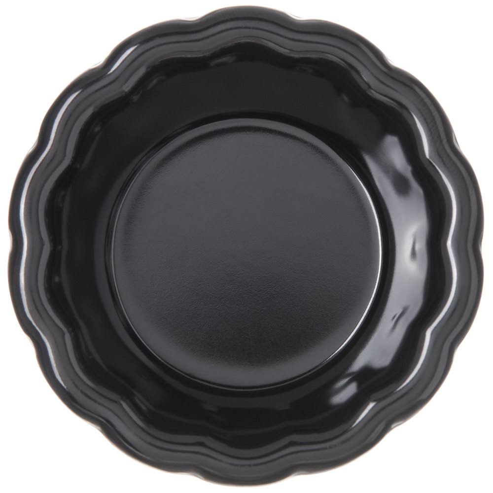 Black 1 oz Scalloped Melamine Ramekin N9212