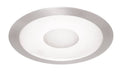 6-Inch Perimeter Frosted Lens with Clear Center, Satin Chrome Trim S3798