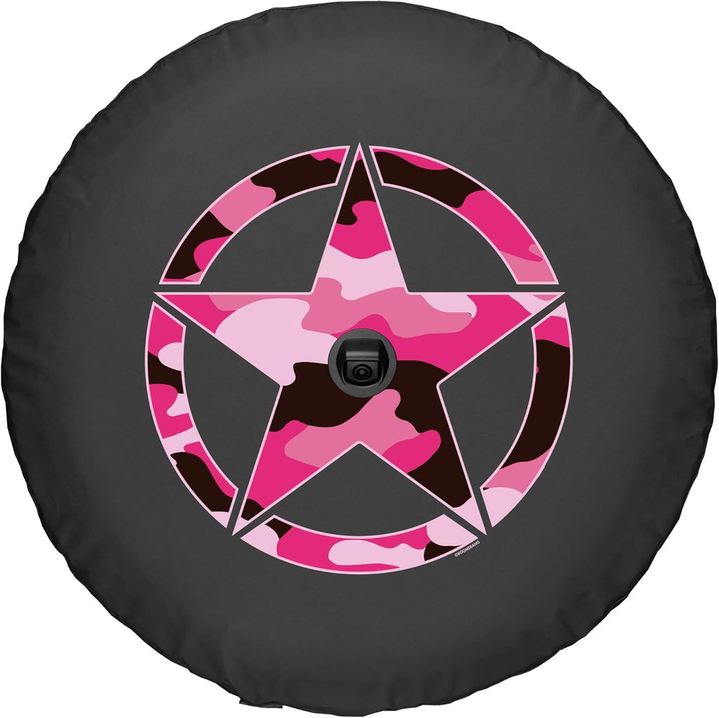 Pink Print Soft JL Tire Cover for Jeep Wrangler with Back-up Camera Pack of 2 Z3032
