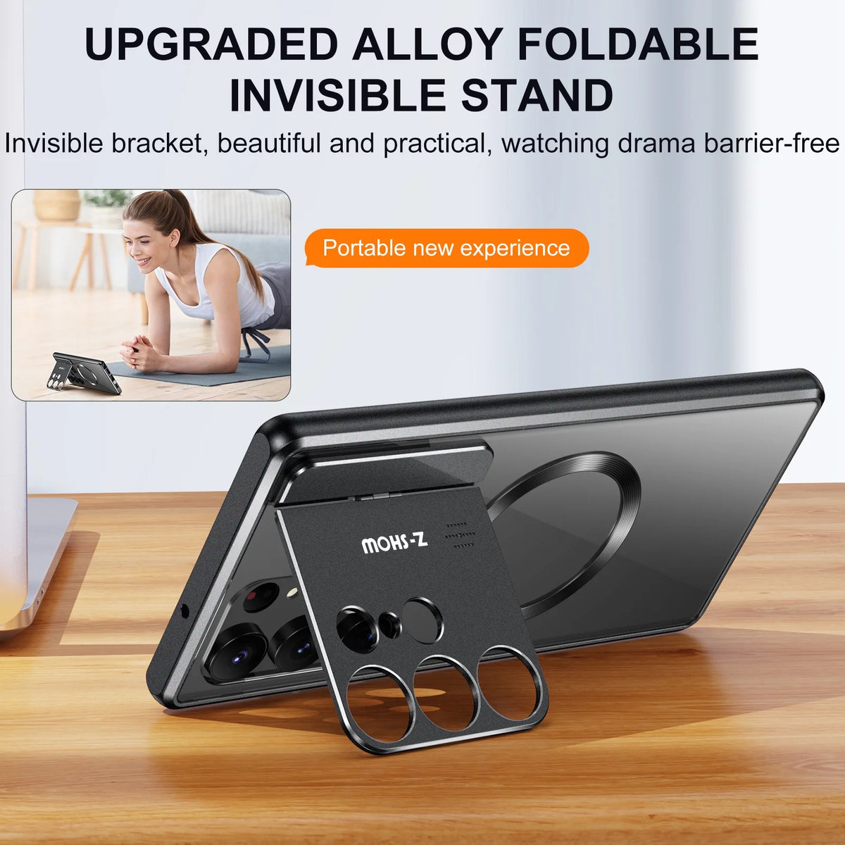 Rugged Aluminum Alloy Metal Case with Acrylic Clear Back Camera Lens Protective Cover Magnetic MagSafe Shockproof Case D60997