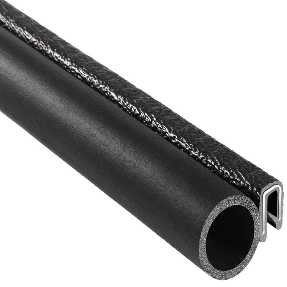 Trim Seal with Side Bulb, 25’ Length, PVC Plastic Trim with EPDM Rubber Seal, Pack of 2 J3758
