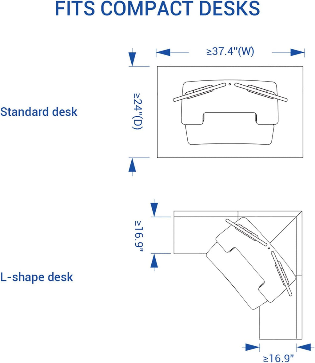 Black Electric Standing Desk Converter R771