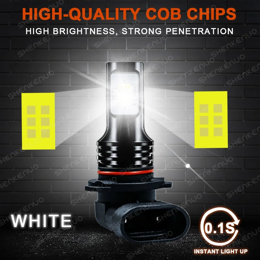6X LED Headlights Bulbs Kit 6000K P667