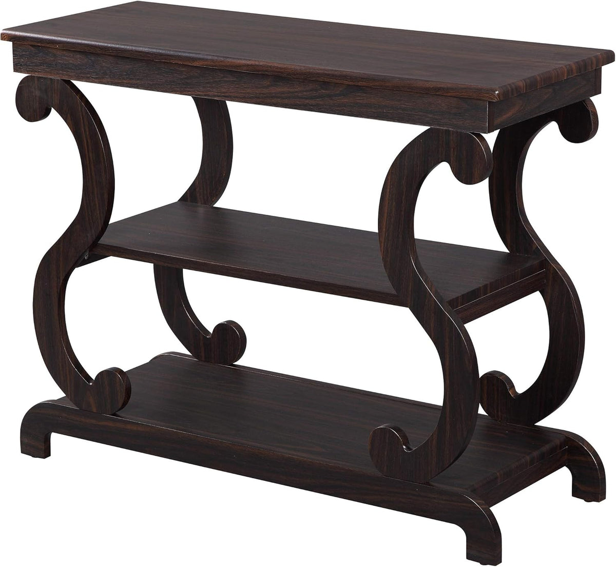 Cappuccino Finish Hall Console Sofa Entryway Accent Table 36 Wide D615941