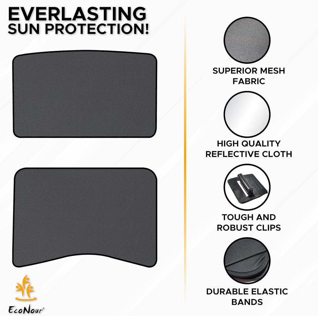 Foldable Sunroof Shade Cover with Heat Insulation Film, Pack of 2 X311