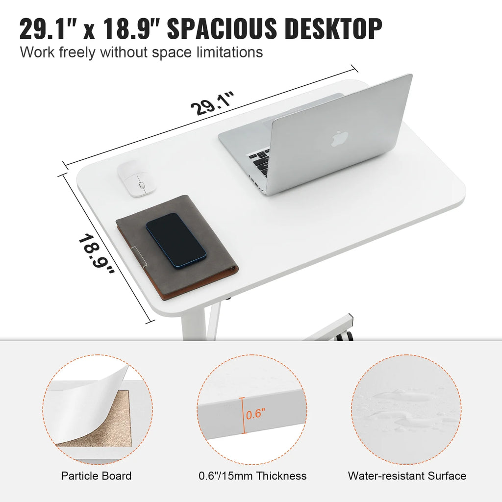 Mobile Standing Desk with 360° Swivel Wheels W8704