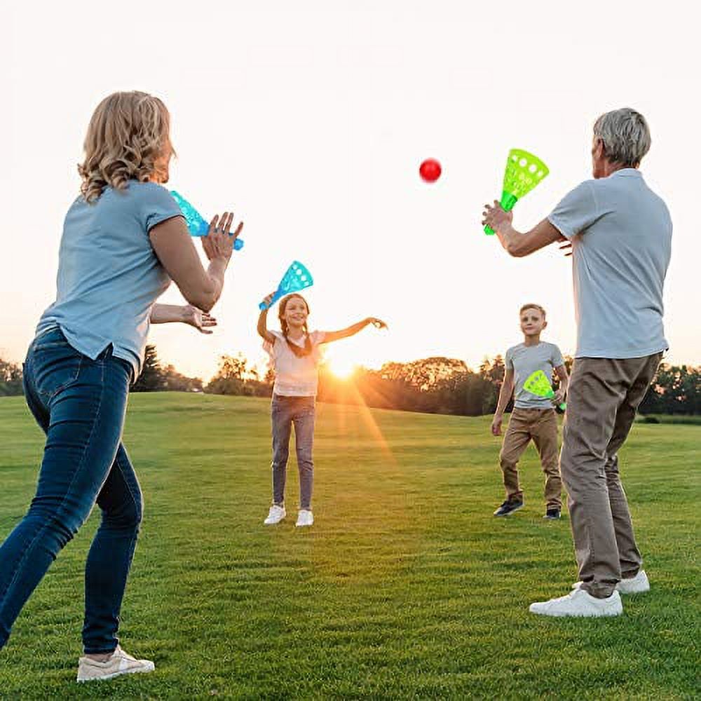 Pop-Pass-Catch Ball Game with 4 Catch Launcher Baskets and 6 Balls V4483