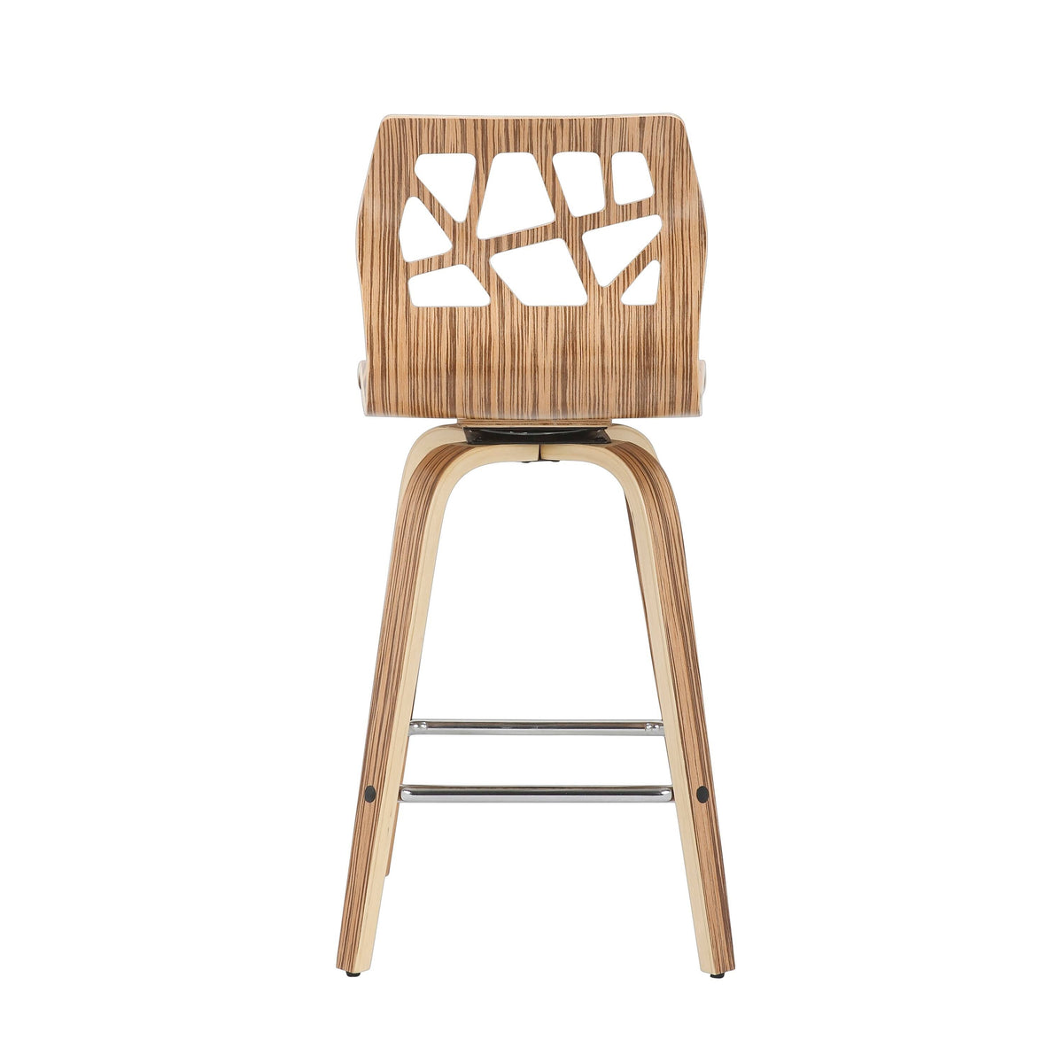 Set of 2 Natural Wood Counter Stool G848384