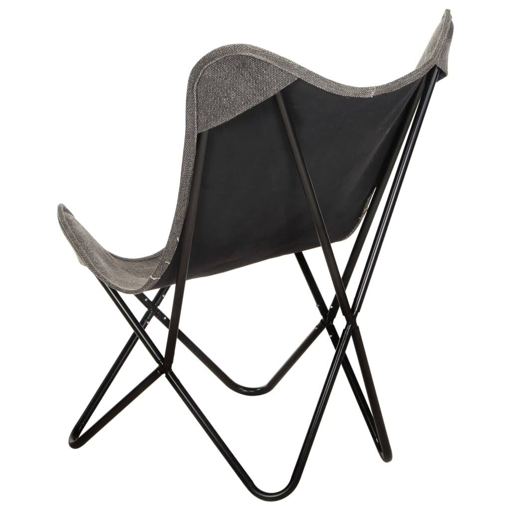 Anthracite Canvas Butterfly Chair V459