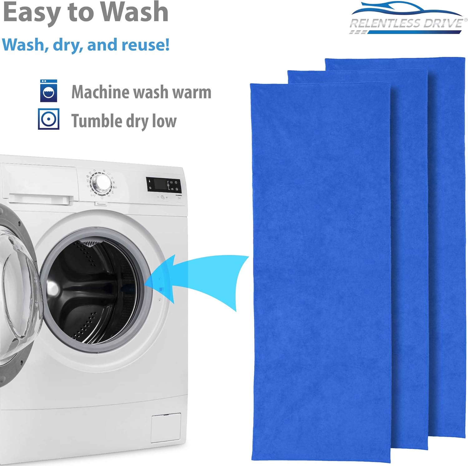 Large Car Drying Towel 24” x 60” (5 Pack) Microfiber Towels L204297