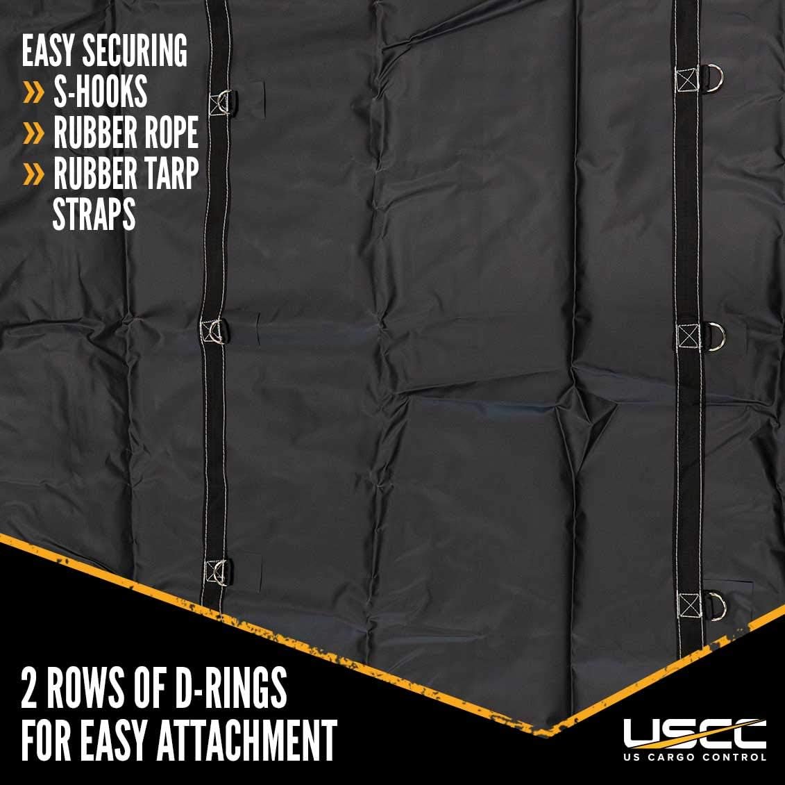 Heavy-Duty Smoke Tarp - 9.666 Feet Long x 10.75 Feet Wide - 18 Ounce PVC-Coated Polyester D38986