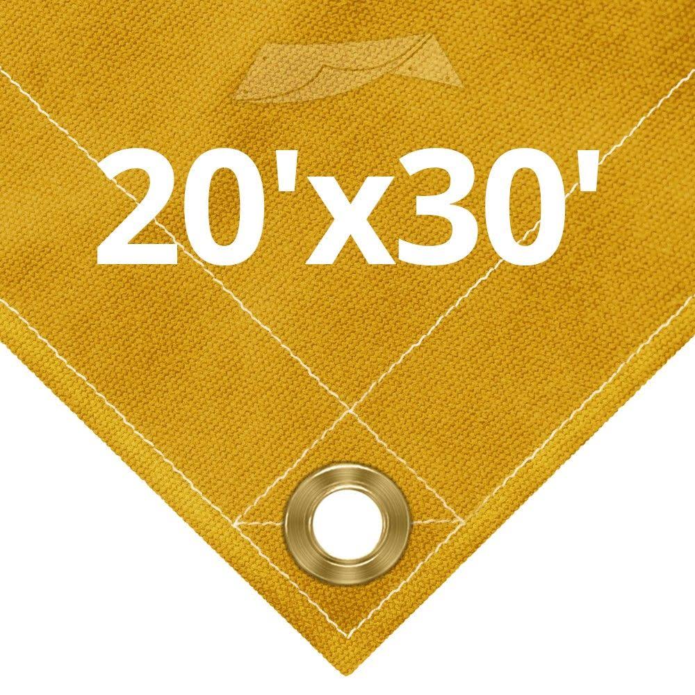 10 oz Tan Canvas Tarps 20' x 30' W124