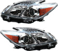 Set of 2 Halogen Headlight Lens and Housing for 2010-2011 Toyota Prius R1804