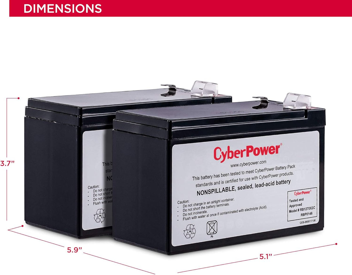 12V/7Ah UPS Replacement Battery Cartridge U5913
