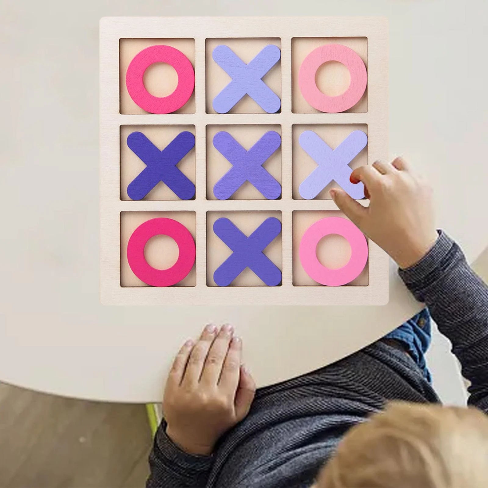 Pink Tic Tac Toe Board Puzzle Game E1763