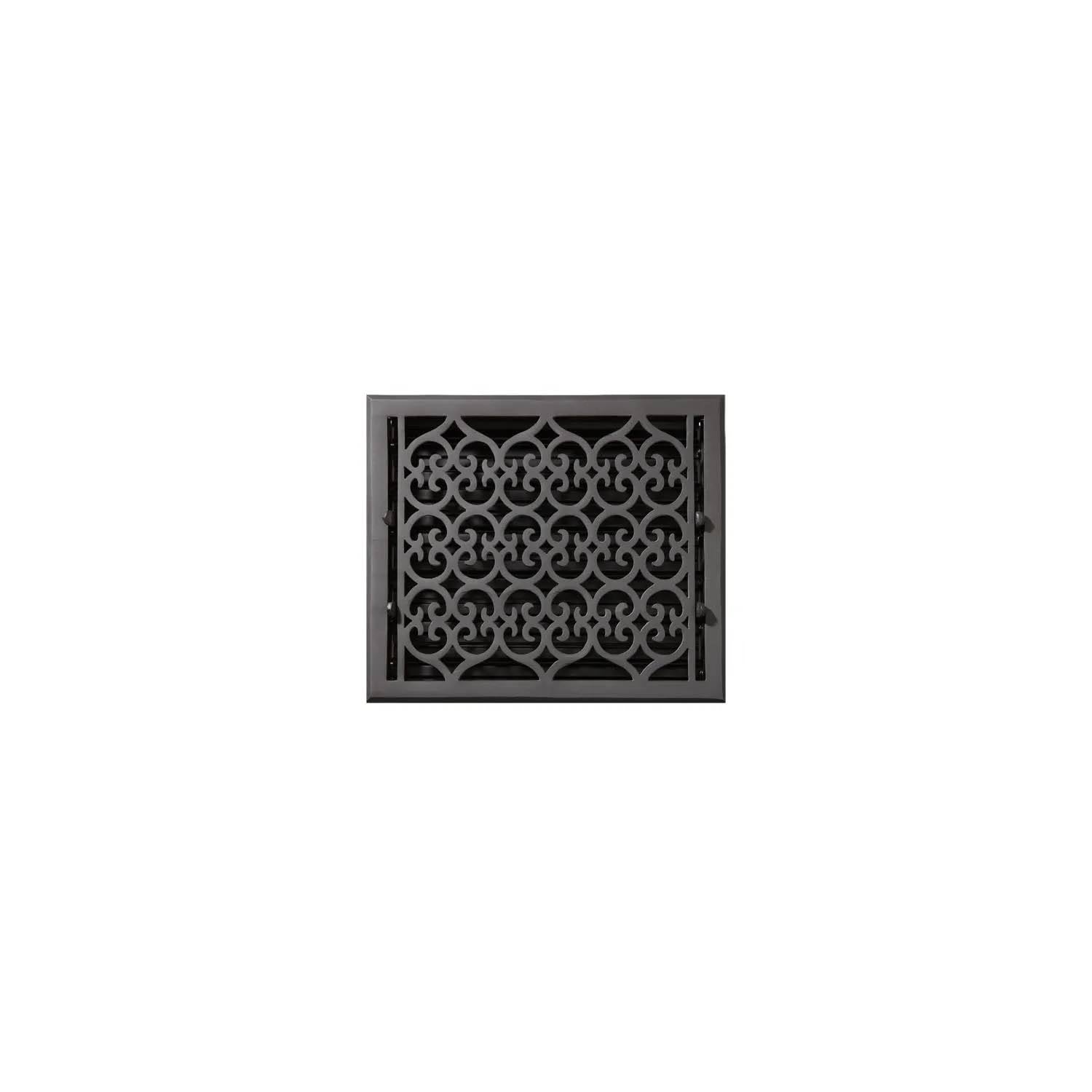 Black Powder Coat Cast Iron Floor Register C982