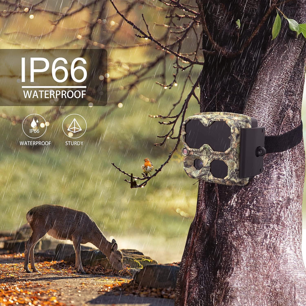 Pack of 2 Mini 12MP 1080P Waterproof Game Camera with Night Vision Motion Activated Video Cam I496569