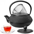 Black Cast Iron Hobnail Teapot Kettle 0.8L O48483