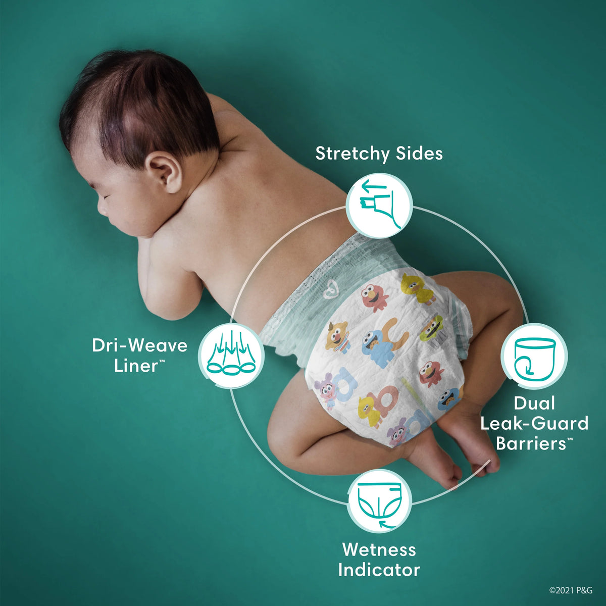 Baby Dry Diapers Size 6, 64 Count P366898
