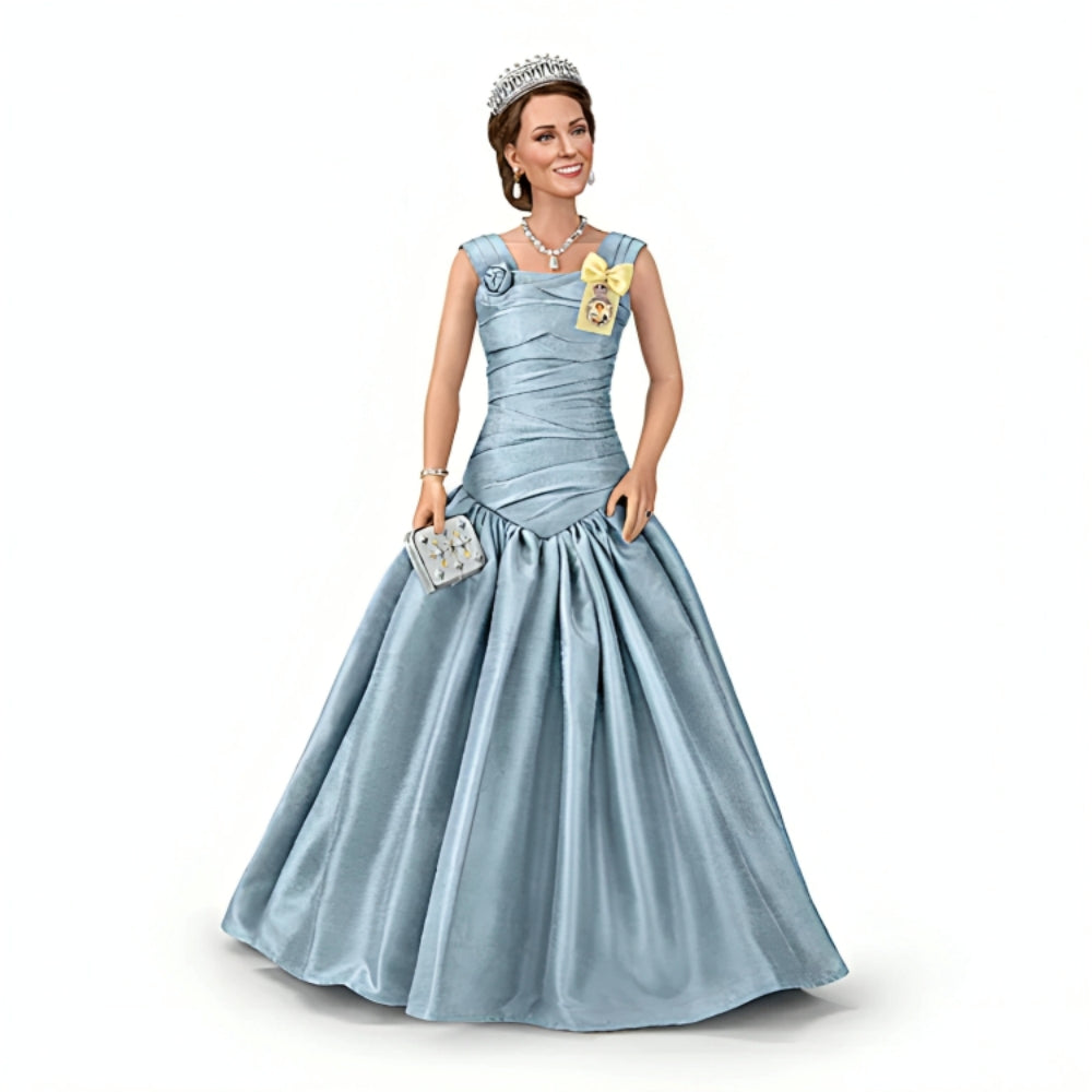 Poseable Collectible Doll in Gown with Jewelry Reproductions 15-inches H7946