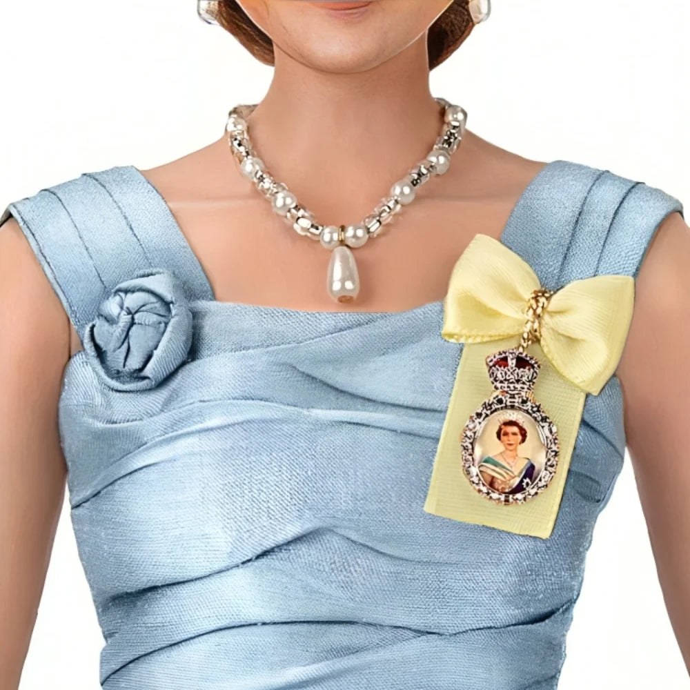 Poseable Collectible Doll in Gown with Jewelry Reproductions 15-inches H7946