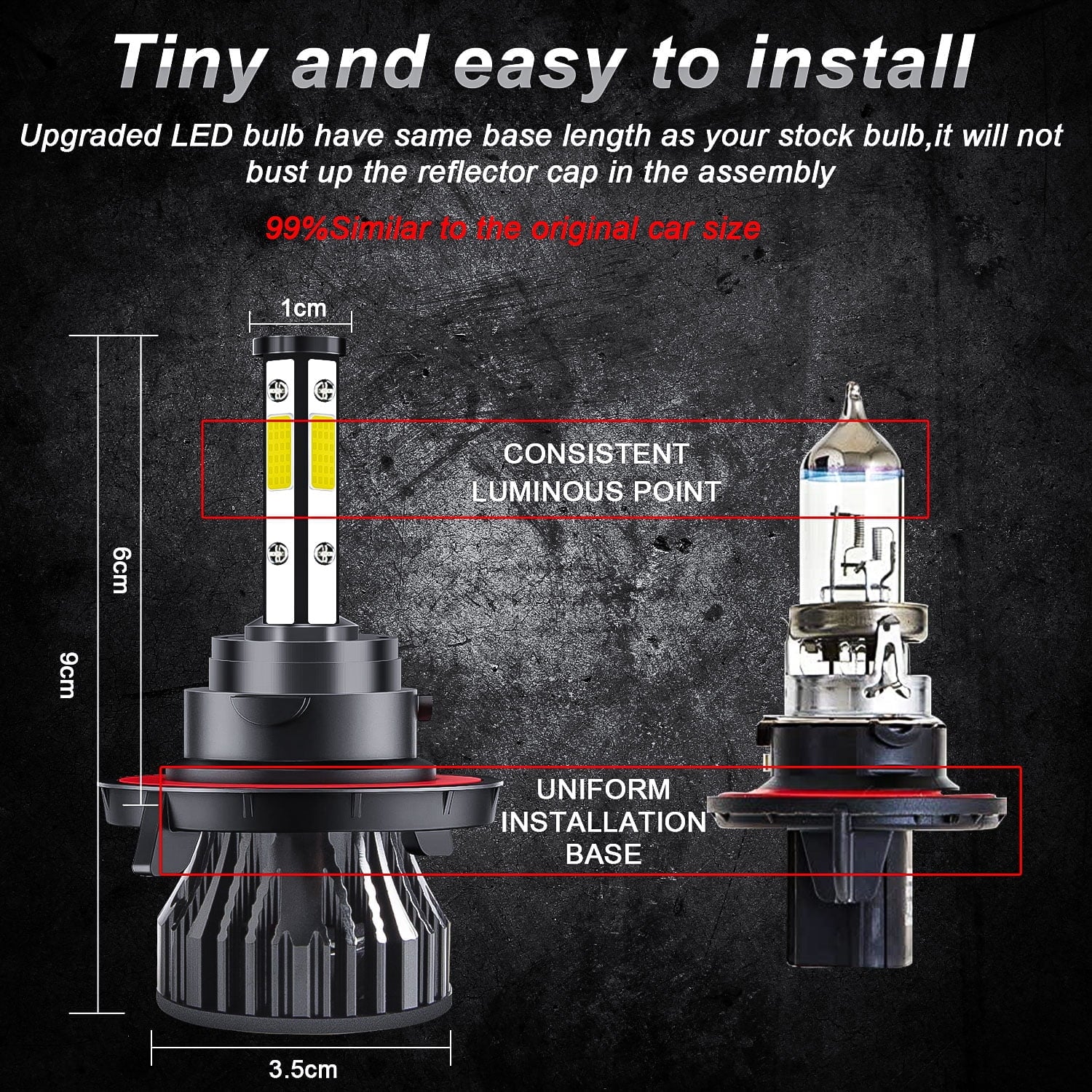 White LED Headlights Combo Bulbs Q778408