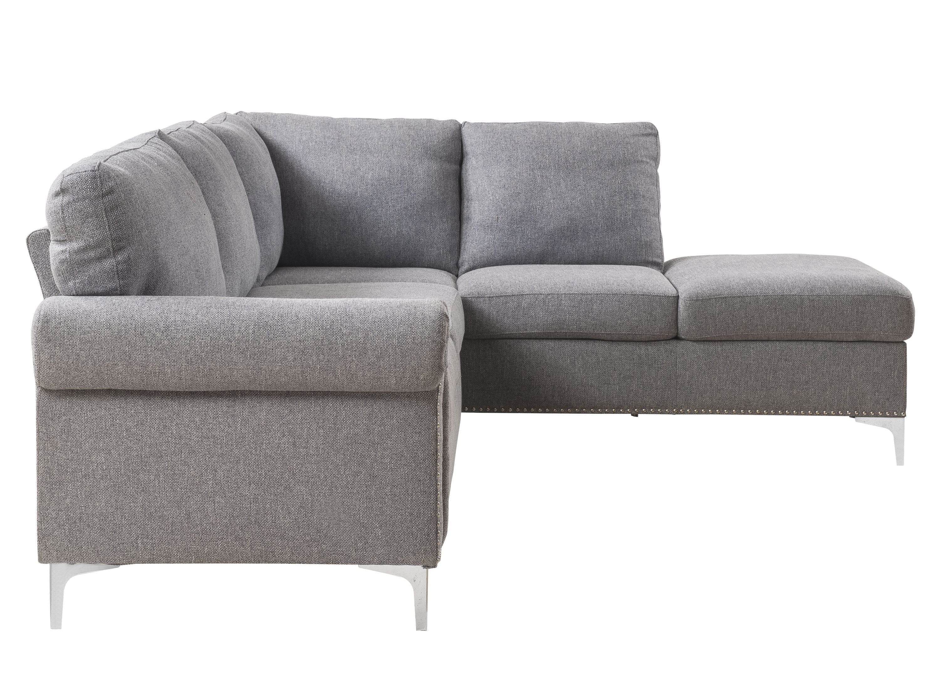 Gray Sectional Fabric Sofa I1103