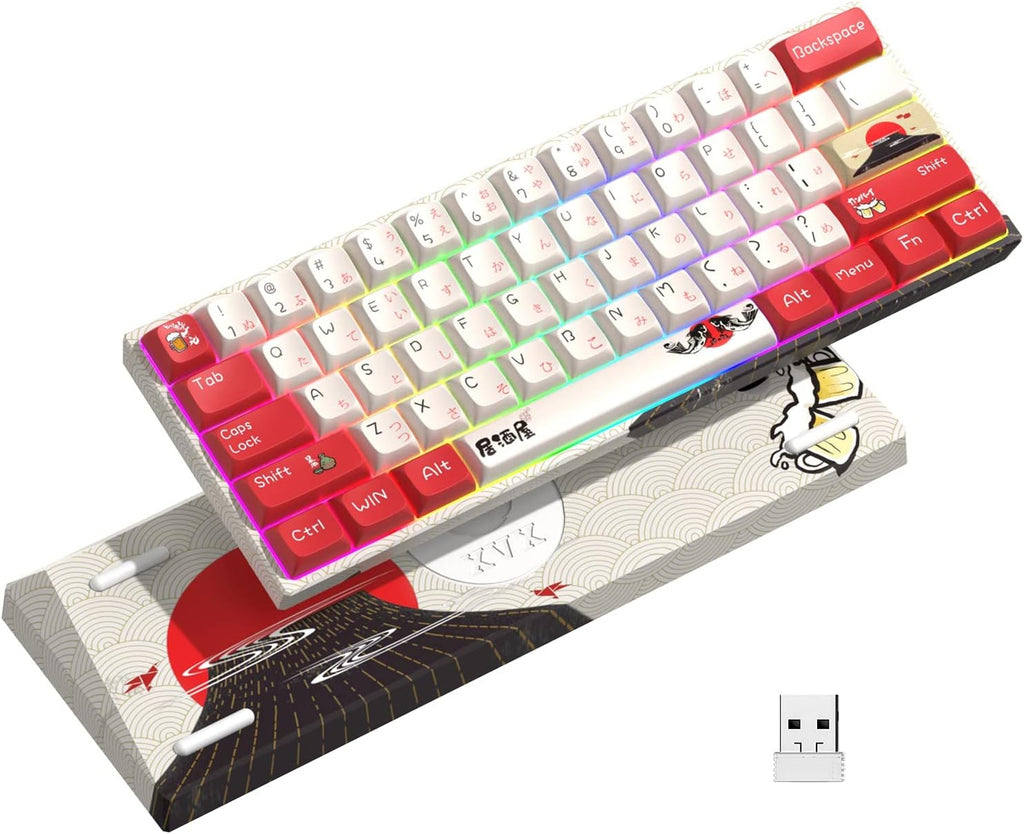 60% Wireless Mechanical Keyboard with RGB Backlit E876