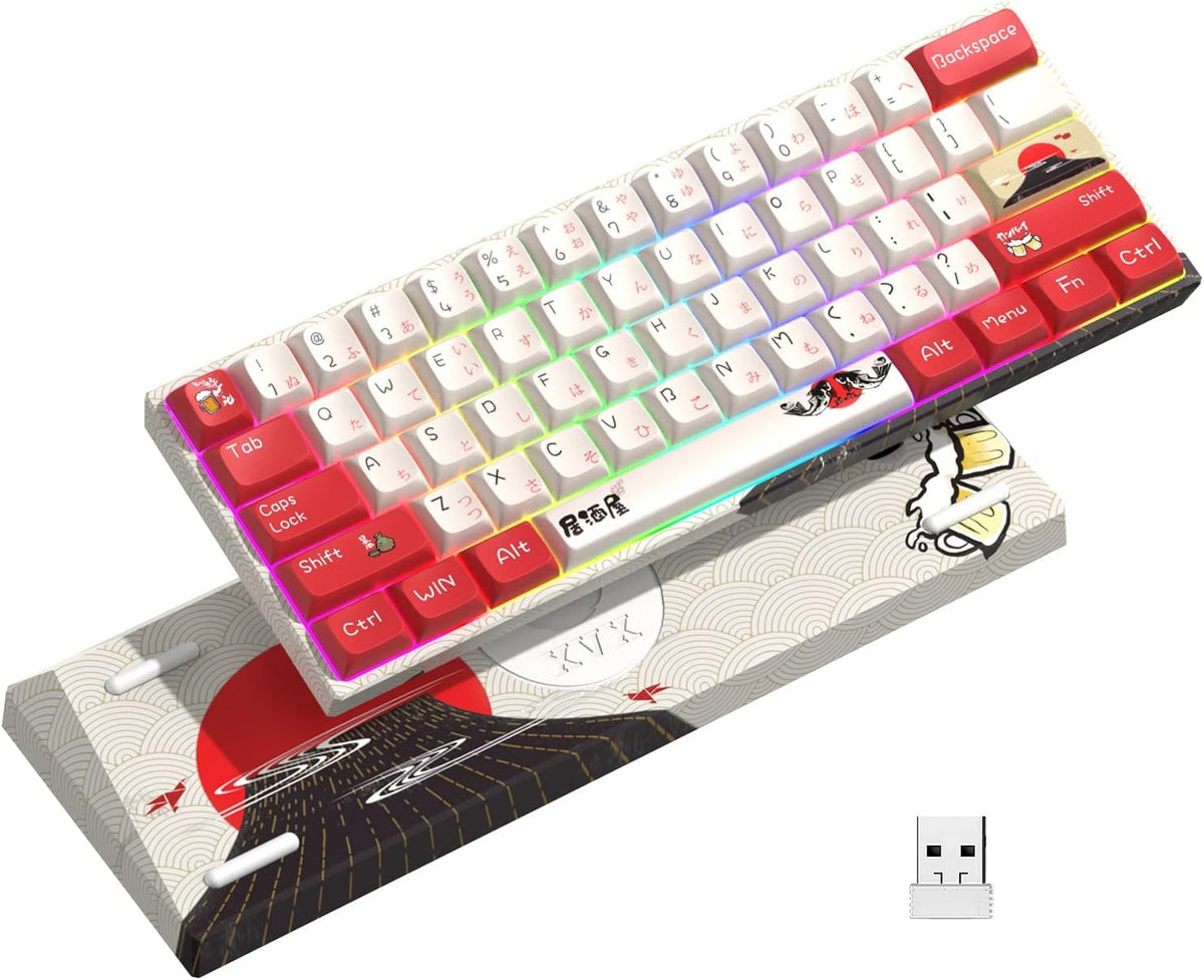60% Wireless Mechanical Keyboard with RGB Backlit E876