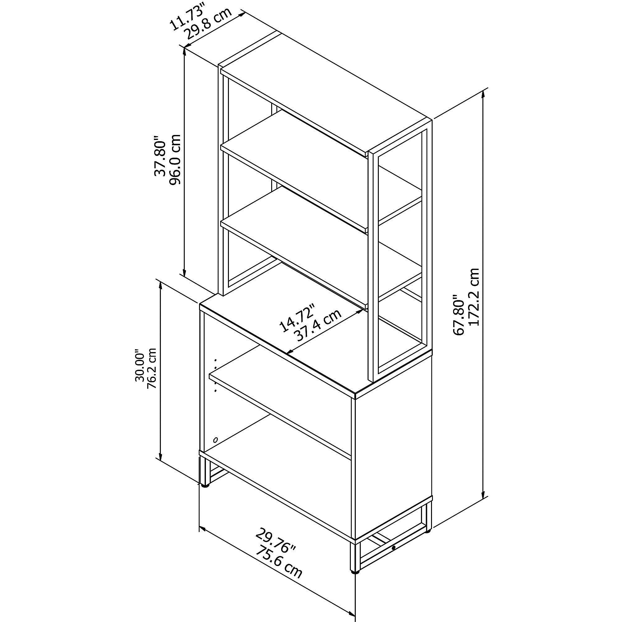 Bookcase with Hutch F5042