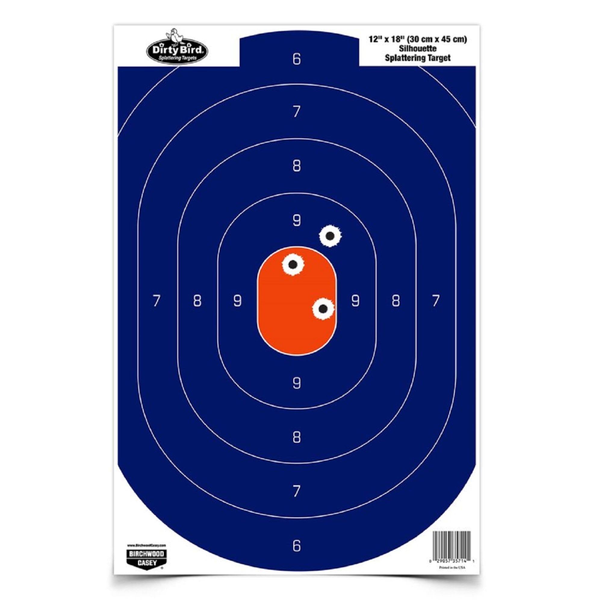 Blue and Orange Silhouette Targets, Set of 50 J7654