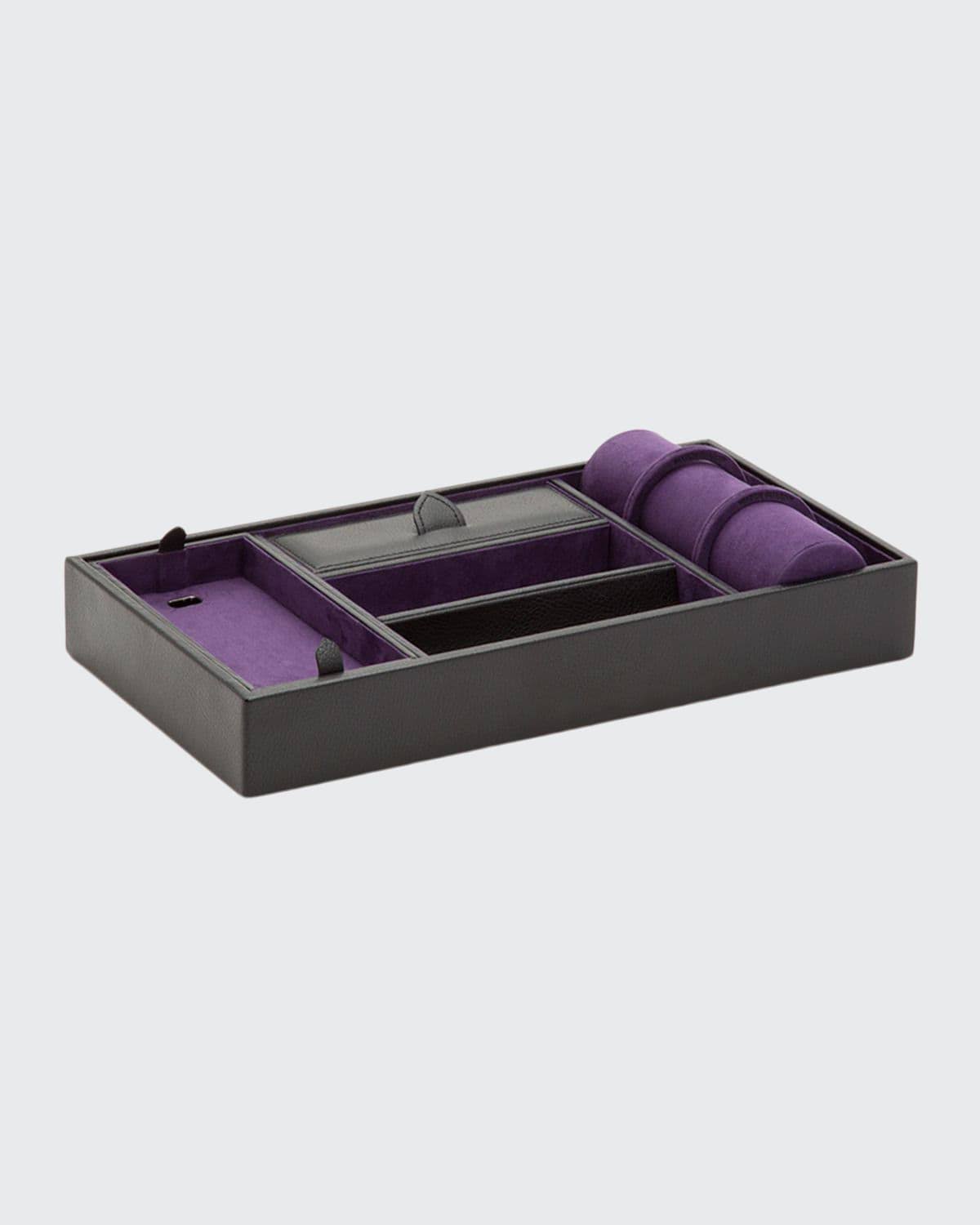 Black Valet Tray with Cuff S1695