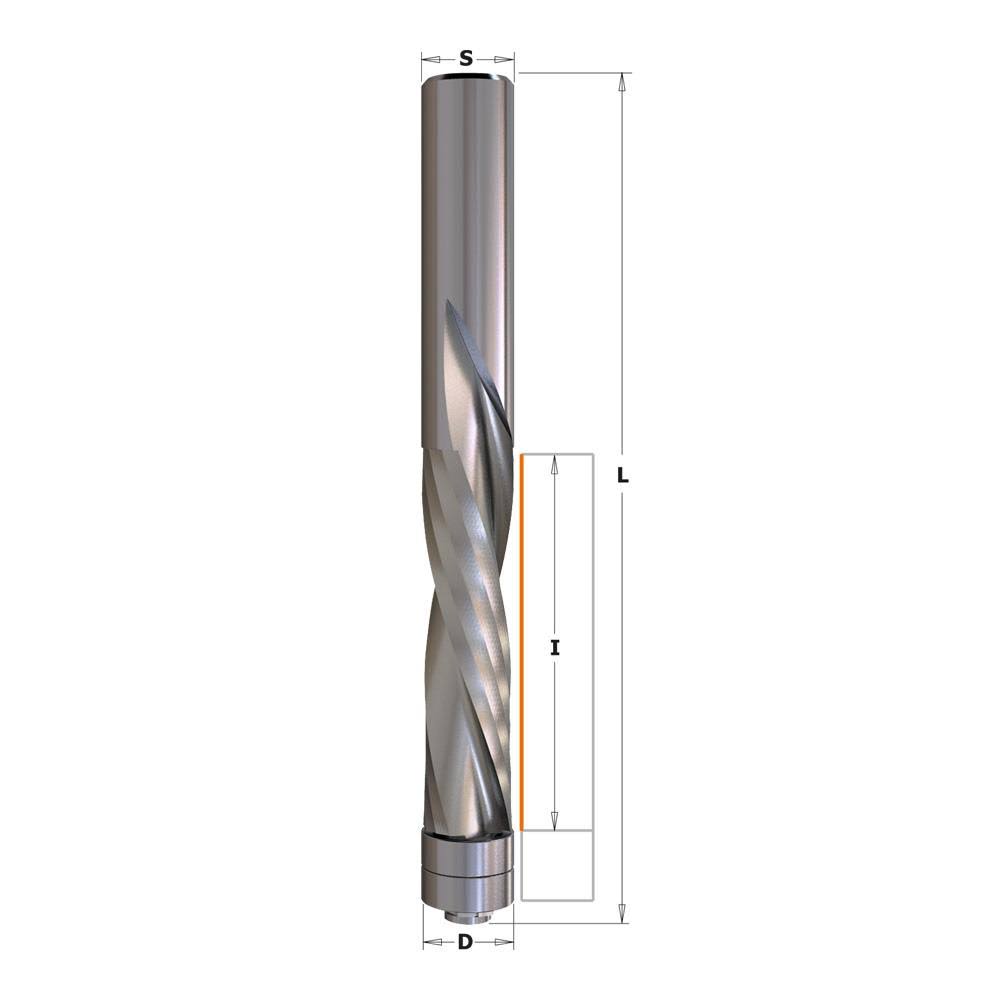 Solid Carbide Up/Downcut Spiral Flush Trim Bit, 1/2-Inch X9512