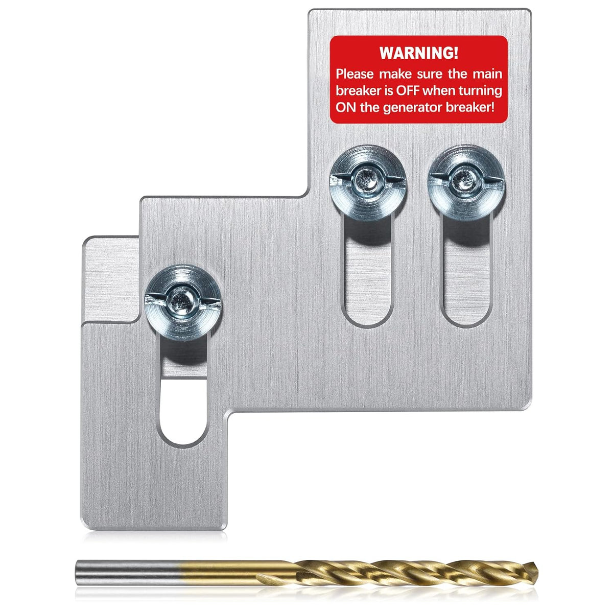 Anodized Generator Interlock Kit for 100 or 125 Amp Electrical Panels, Silver Pack of 2 U162