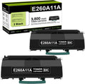 2 Pack Black Remanufactured Toner Cartridge for Lexmark Printer E53290