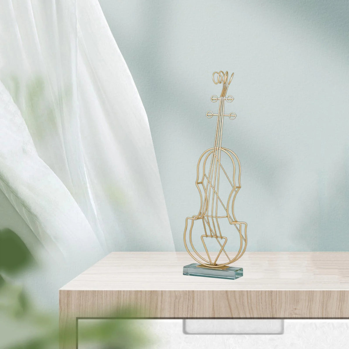 Large Size Metal Violin Statue X21214
