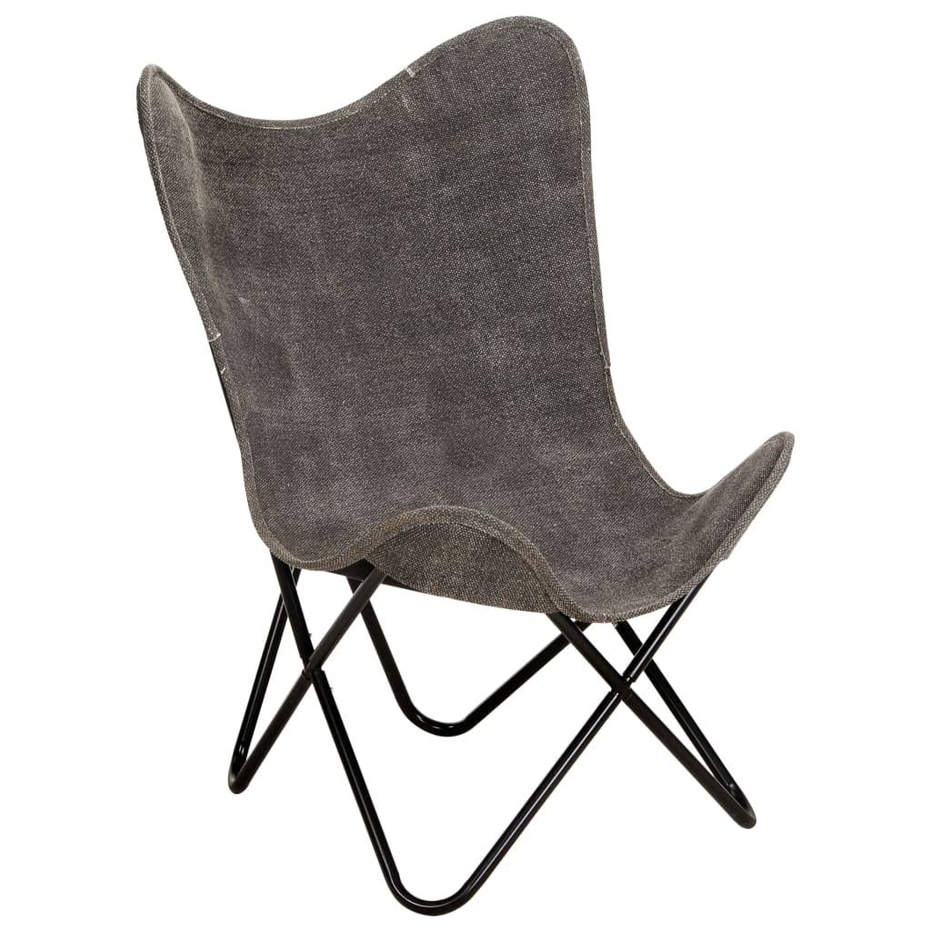 Anthracite Canvas Butterfly Chair V459