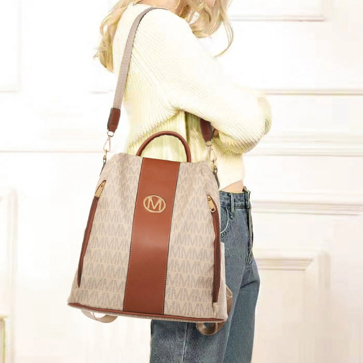 Anti-Theft Travel Backpack and Purse Wallet Set 2pcs K41928